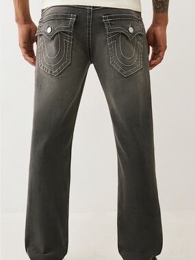 True Religion men’s strait leg grey jeans 38x32
